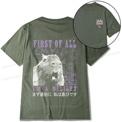 Tokyo-Tiger First Of All I'm A Delight Front Back Classic T-Shirt