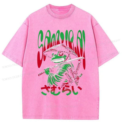 Tokyo-Tiger Frog Warrior Japanese Washed T-Shirt