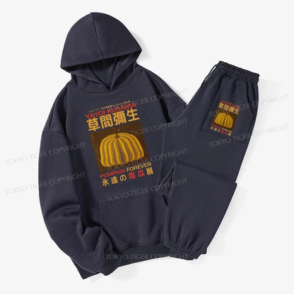 Tokyo-Tiger Forever Pumpkin Exhibition Japanese Fleece Lined Hoodie Set