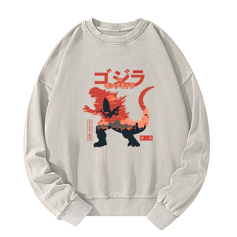 Tokyo-Tiger King of the Monsters Washed Sweatshirt