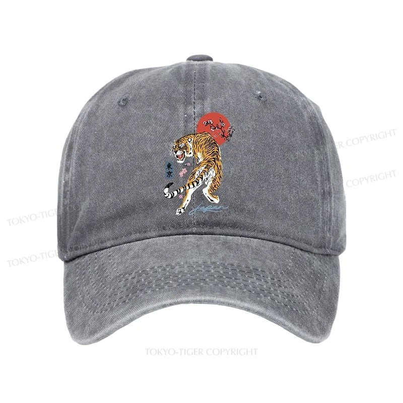 Tokyo-Tiger Tiger Blossom Japanese Sakura Washed Cap