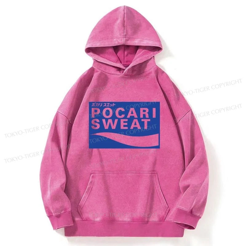 Tokyo-Tiger POCARI SWEAT Logo Washed Hoodie