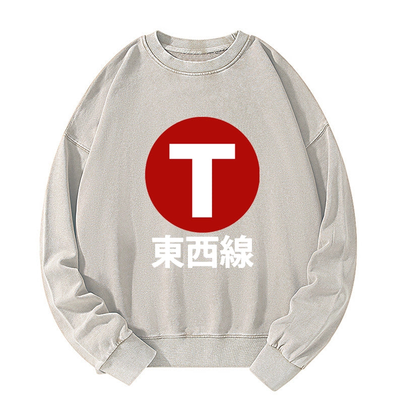 Tokyo-Tiger Tozai Line Kyoto Washed Sweatshirt