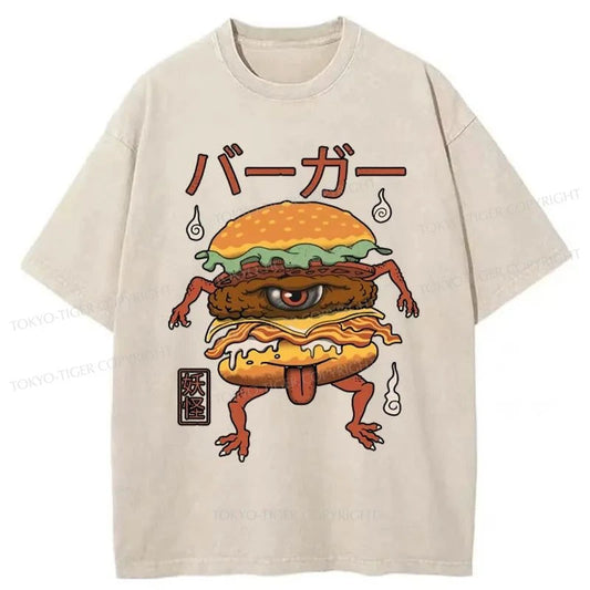 Tokyo-Tiger Burger Monster Japan Washed T-Shirt