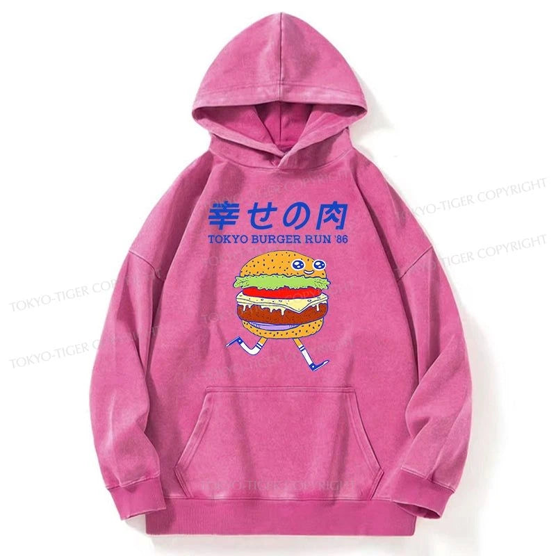 Tokyo-Tiger Tokyo Burger Run Japanese Washed Hoodie