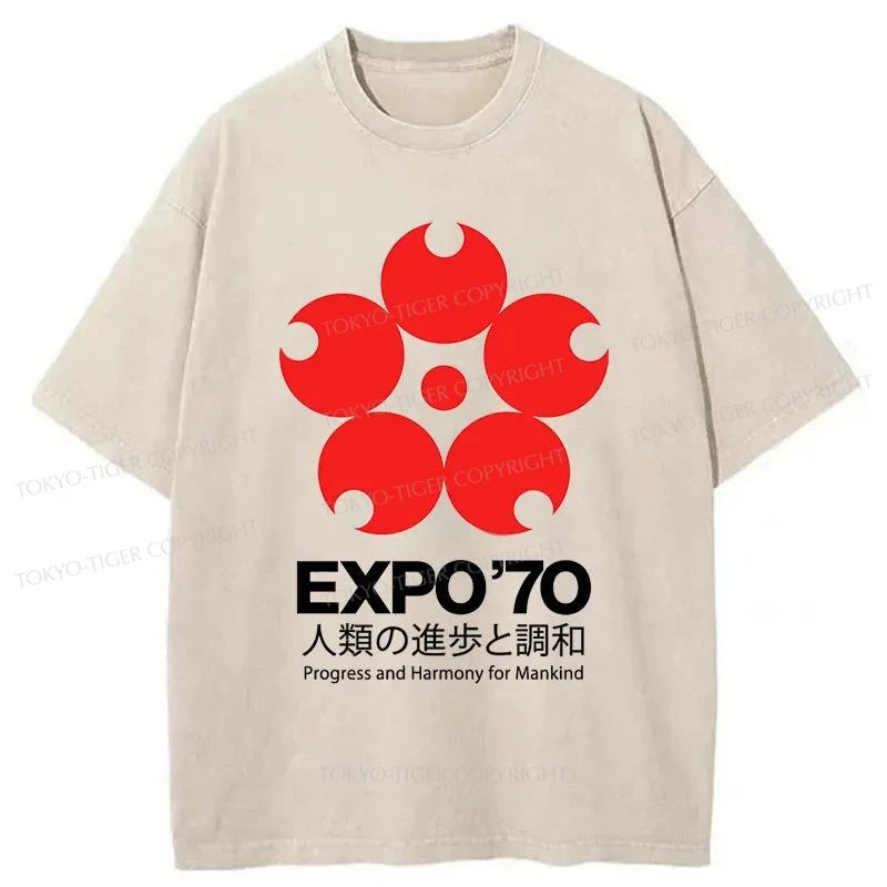 Tokyo-Tiger World Expo'70 Washed T-Shirt