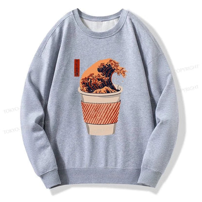 Tokyo-Tiger The Great Wave Coffee Sweatshirt