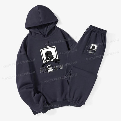 Tokyo-Tiger The Ring Sadako Fleece Lined Hoodie Set