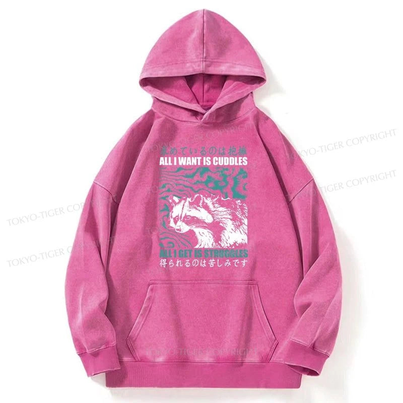 Tokyo-Tiger All I Get Is Struggles Washed Hoodie