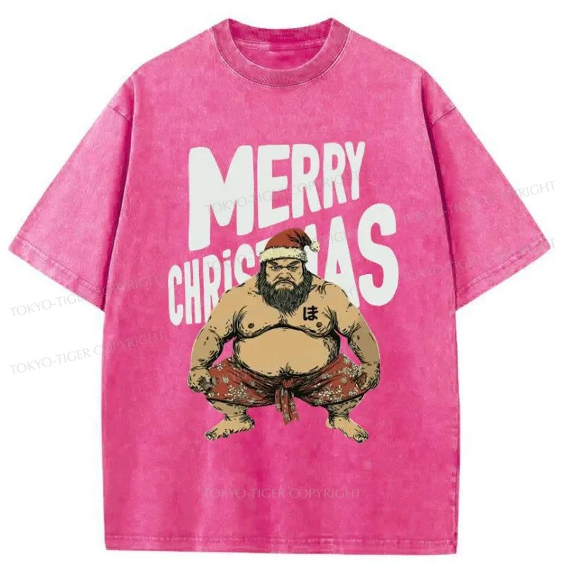 Tokyo-Tiger Christmas Sumo Washed T-Shirt