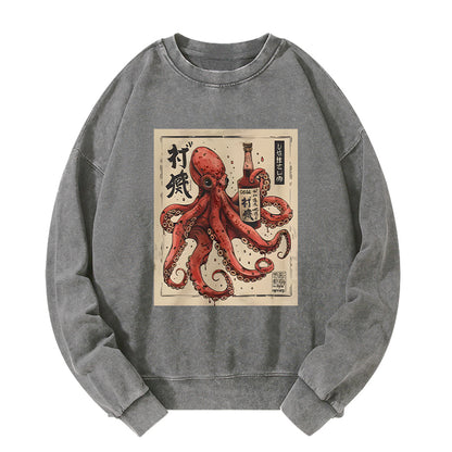 Tokyo-Tiger Osaka Saké Octopus Washed Sweatshirt