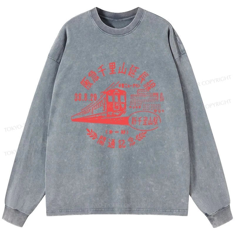 Tokyo-Tiger TOKYO 1929 Train Washed Long Sleeve T-Shirt