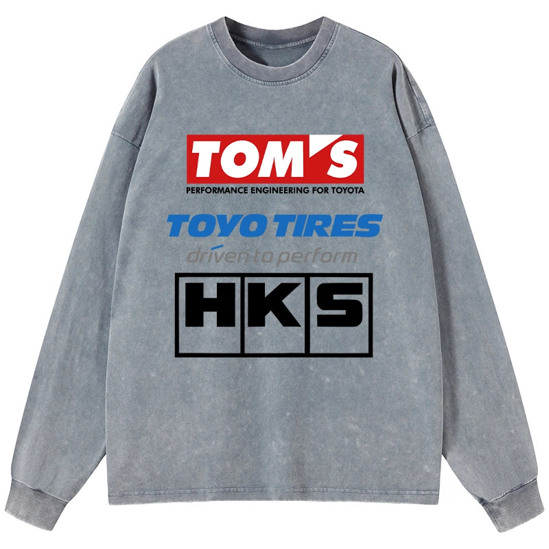 Tokyo-Tiger Toyo Tires Japan Washed Long Sleeve T-Shirt