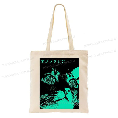 Tokyo-Tiger Cool Cat Japanese Tote Bag