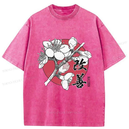 Tokyo-Tiger Sakura Japanese Cherry Washed T-Shirt