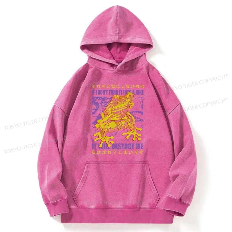 Tokyo-Tiger A Frog Prone To Emotional Breakdown Washed Hoodie