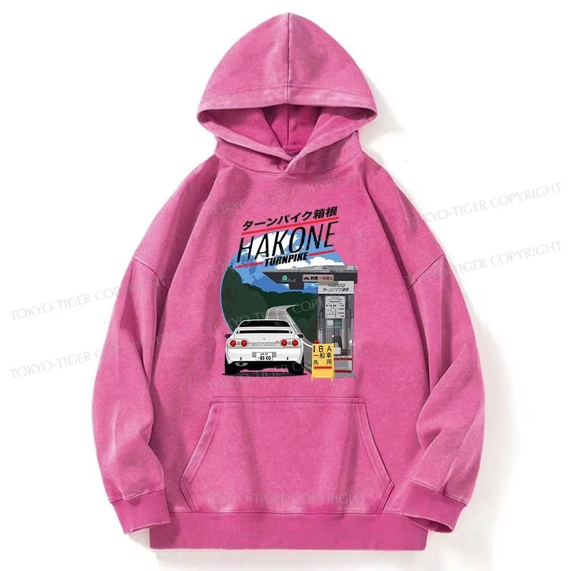 Tokyo-Tiger Hakone Nissan Skyline R32 JDM Washed Hoodie