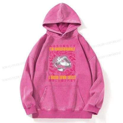 Tokyo-Tiger An Easily Breakable Opossum Washed Hoodie