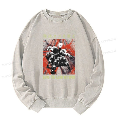 Tokyo-Tiger Real Scary Spiders Washed Sweatshirt