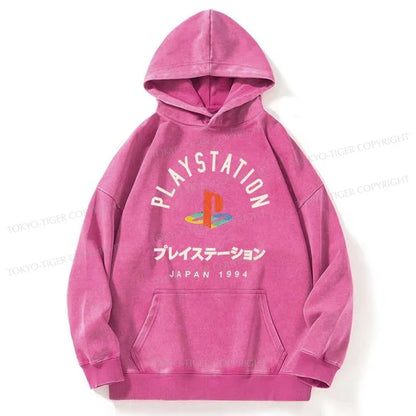 Tokyo-Tiger PlayStation Logo Japan Washed Hoodie