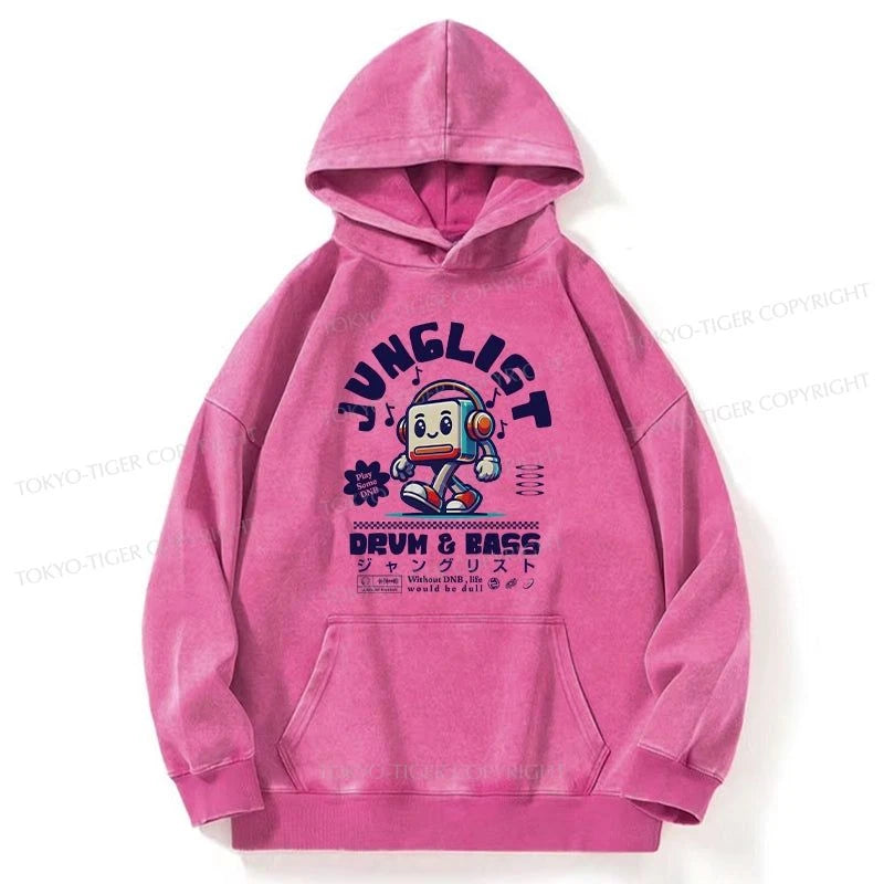 Tokyo-Tiger Junglist DNB Japan Washed Hoodie