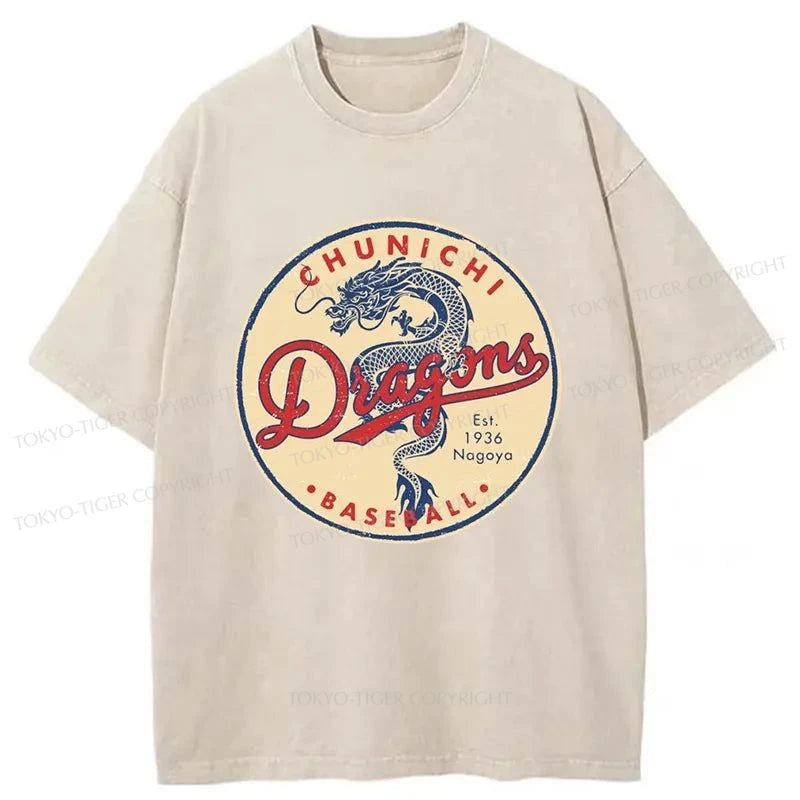 Tokyo-Tiger Chunichi Dragons Washed T-Shirt