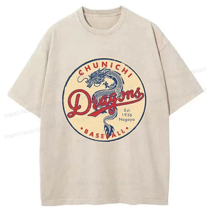 Tokyo-Tiger Chunichi Dragons Washed T-Shirt