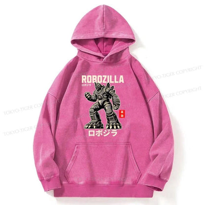 Tokyo-Tiger RoboZilla Manga Japanese Washed Hoodie