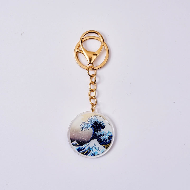 Tokyo-Tiger The Great Wave Off Kanagawa Keychain