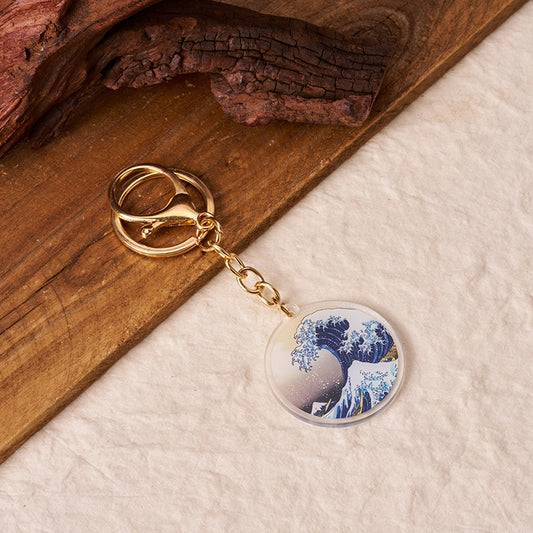 Tokyo-Tiger The Great Wave Off Kanagawa Keychain