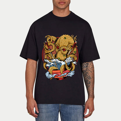 Tokyo-Tiger Octopus Kraken Eating Japanese Ramen Classic T-Shirt