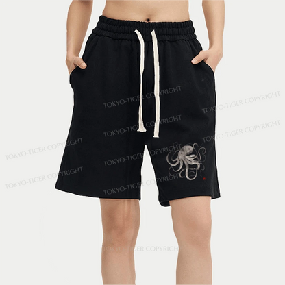 Tokyo-Tiger Octopus Japanese Calligraphy Unisex Shorts