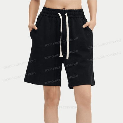 Tokyo-Tiger Basic Black Unisex Shorts