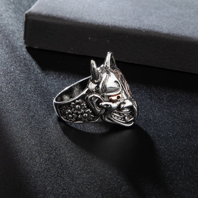 Tokyo-Tiger Dark Hannya Mask Ring