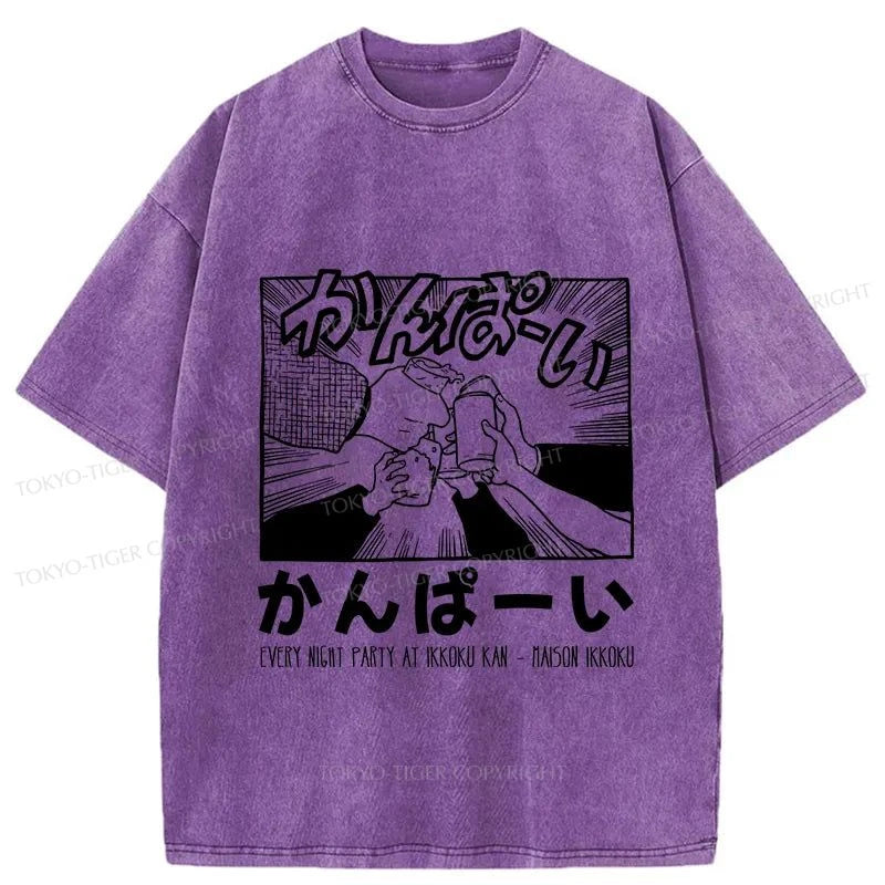 Tokyo-Tiger Let's Drink Japanese Washed T-Shirt