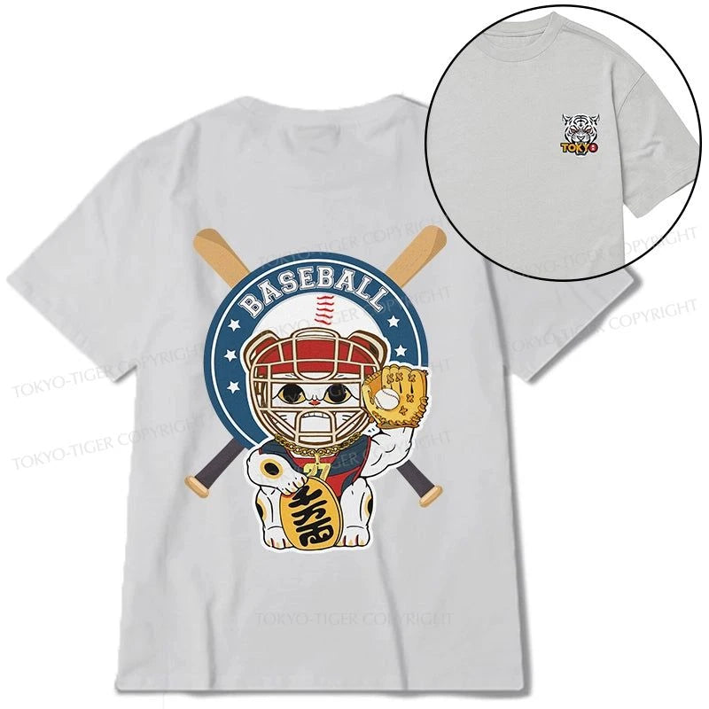 Tokyo-Tiger Janpaese Baseball Cat Front Back Classic T-Shirt