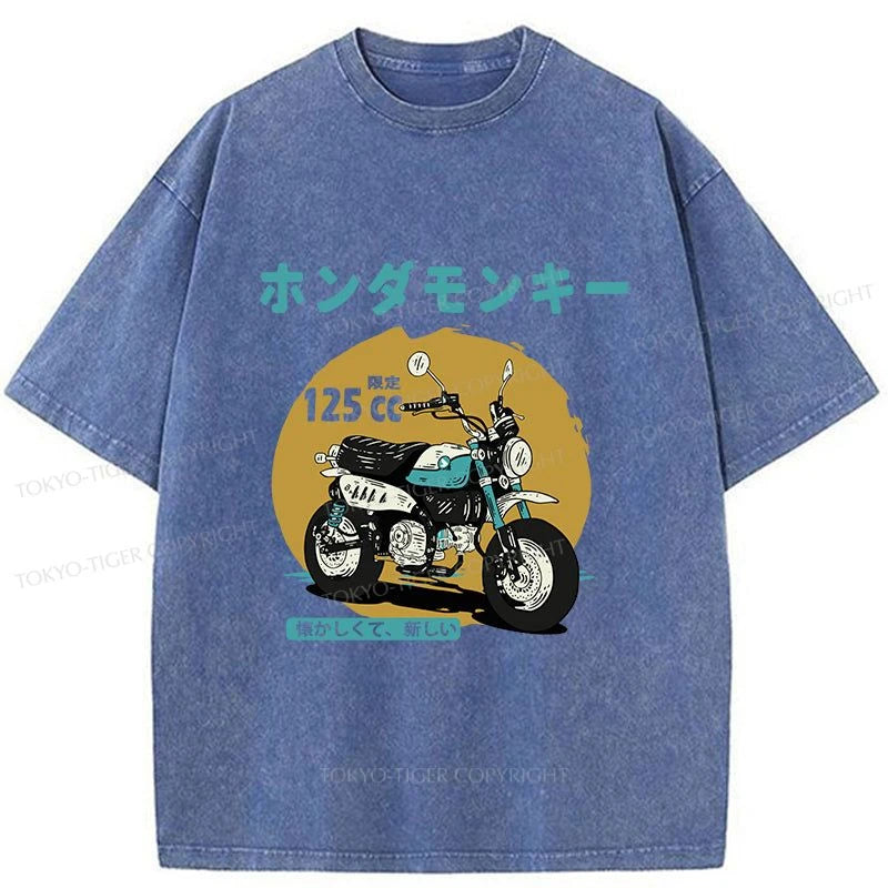 Tokyo-Tiger Honda Motorcycle Japanese Washed T-Shirt