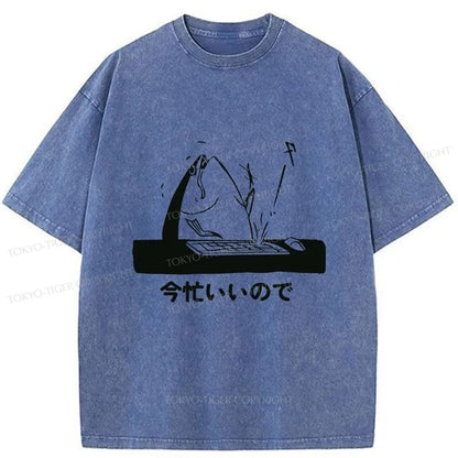 Tokyo-Tiger Busy Fish Japanese Washed T-Shirt