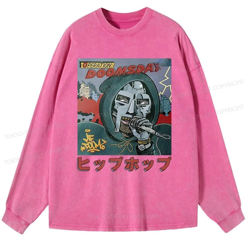 Tokyo-Tiger Mf Doom Japan Washed Long Sleeve T-Shirt