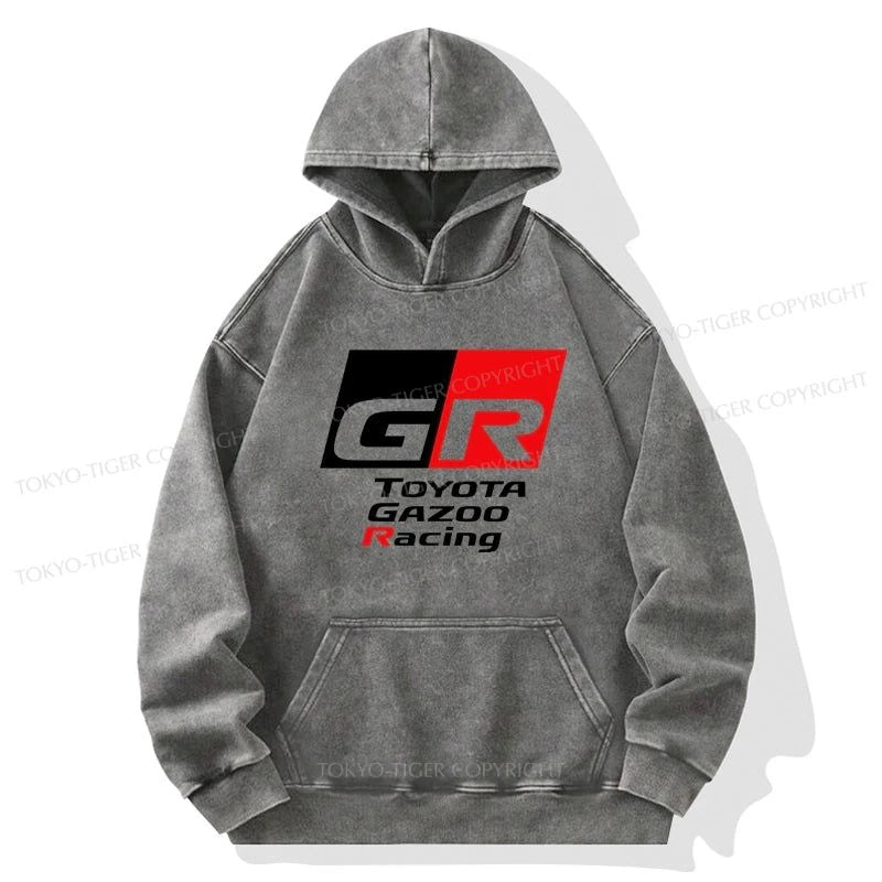 Tokyo-Tiger Toyota Gazoo Racing GR Logo Washed Hoodie