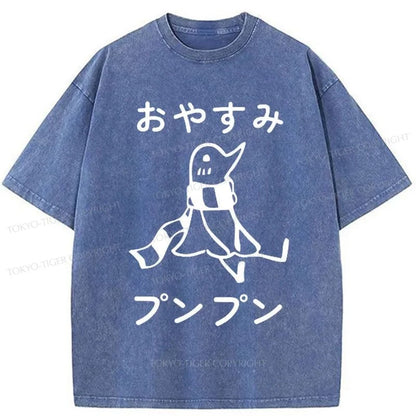 Tokyo-Tiger Good Night PunPun Washed T-Shirt