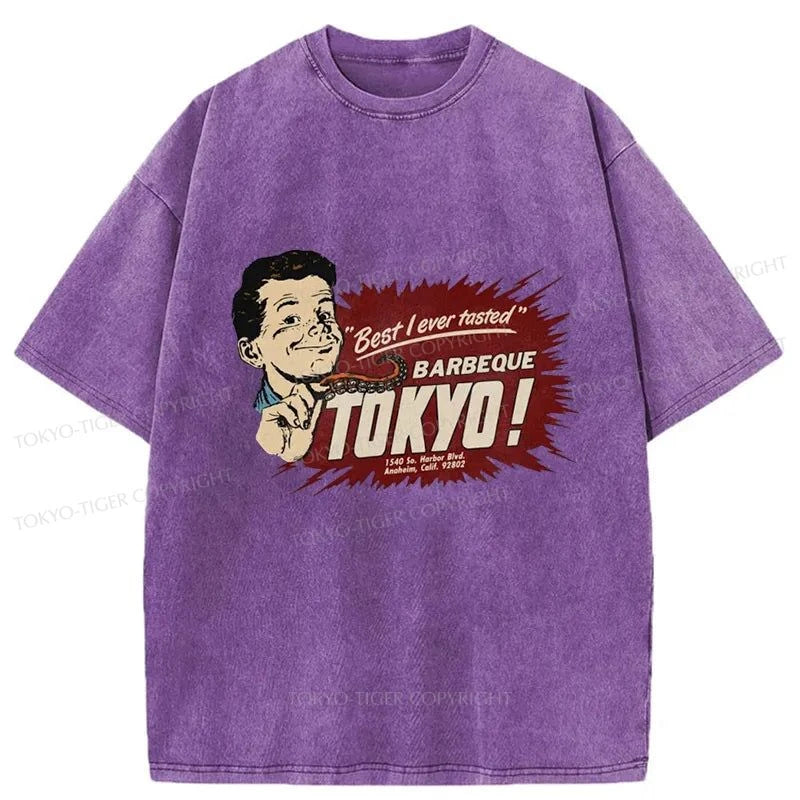 Tokyo-Tiger Japanese Seafood BBQ Washed T-Shirt