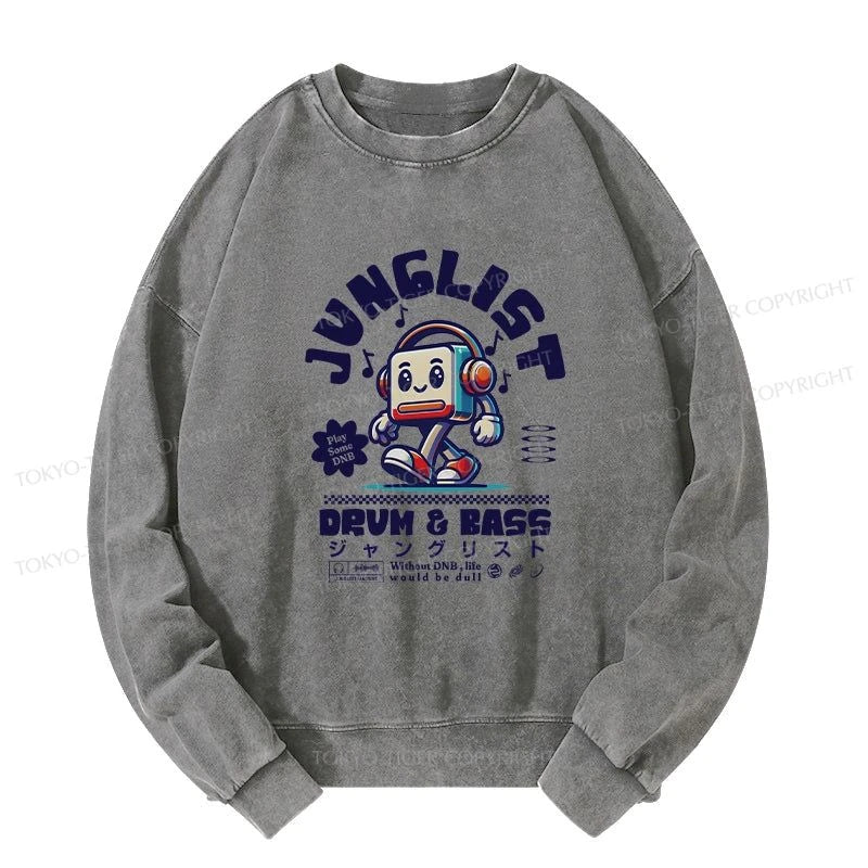 Tokyo-Tiger Junglist DNB Japan Washed Sweatshirt