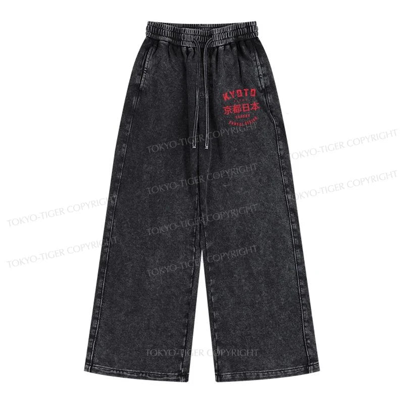 Tokyo-Tiger Kyoto City Japan Vintage Washed Sweatpants