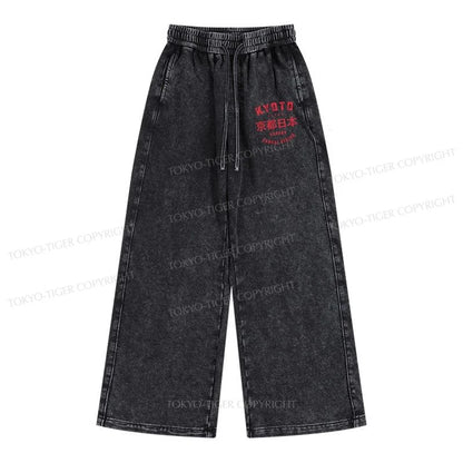 Tokyo-Tiger Kyoto City Japan Vintage Washed Sweatpants