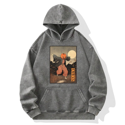 Tokyo-Tiger Japanese Pumpkin Monster Washed Hoodie