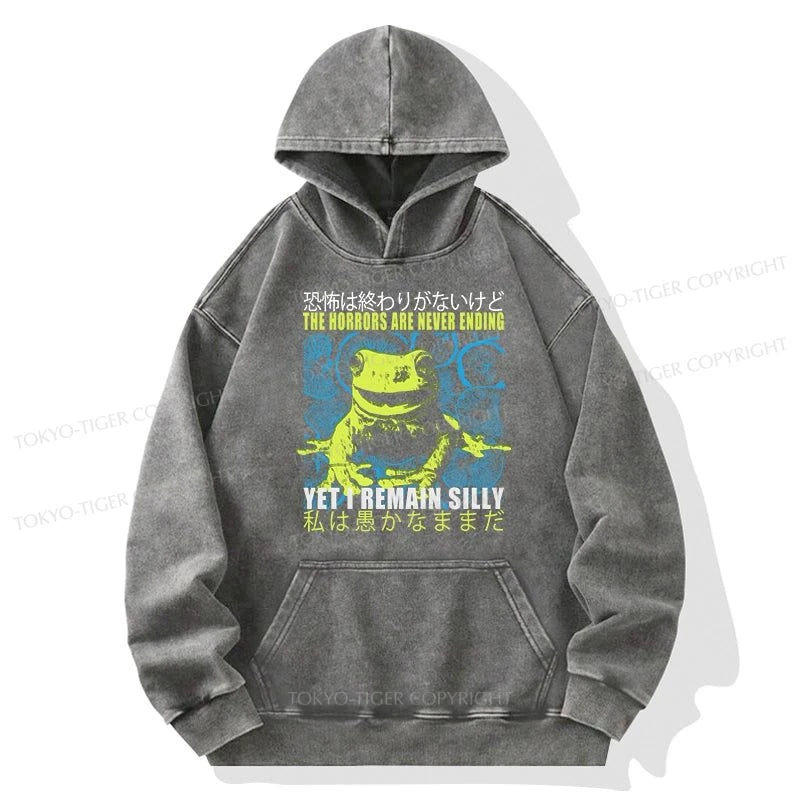 Tokyo-Tiger A Self-Aware Frog Washed Hoodie