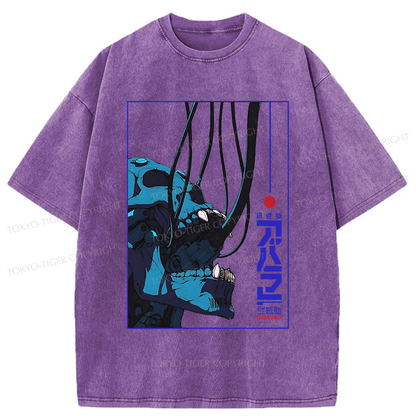 Tokyo-Tiger Skeleton Robot Japanese Washed T-Shirt