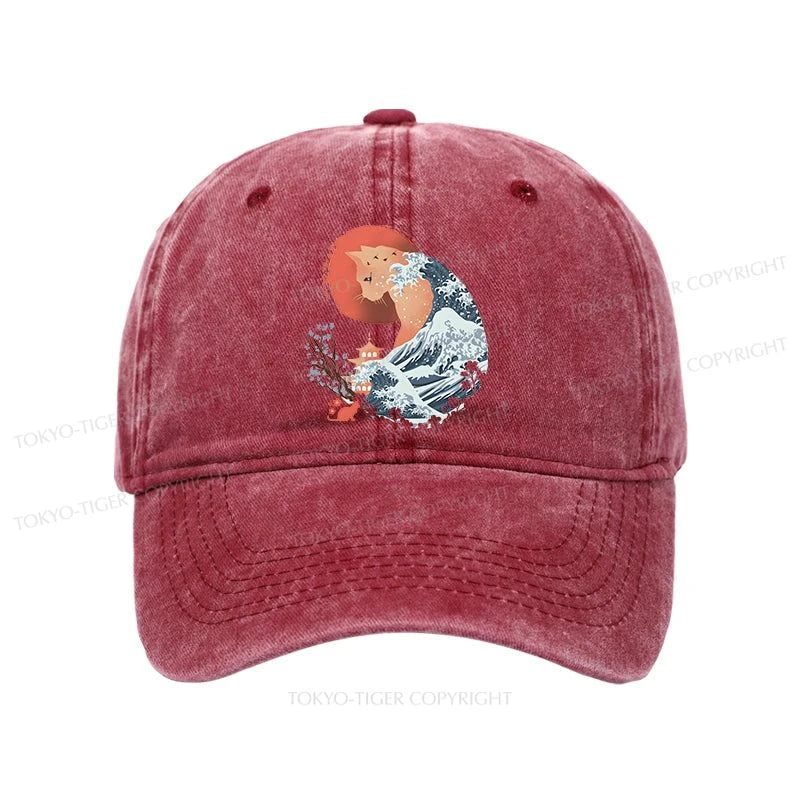 Tokyo-Tiger Spirit Cat Wave Japan Washed Cap