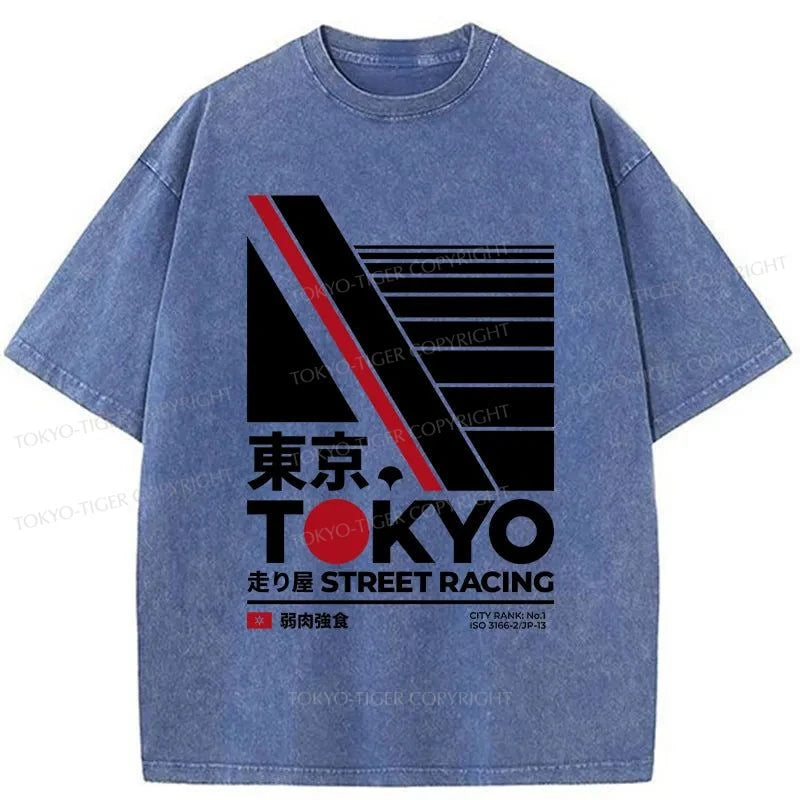 Tokyo-Tiger Tokyo Street Racing Washed T-Shirt